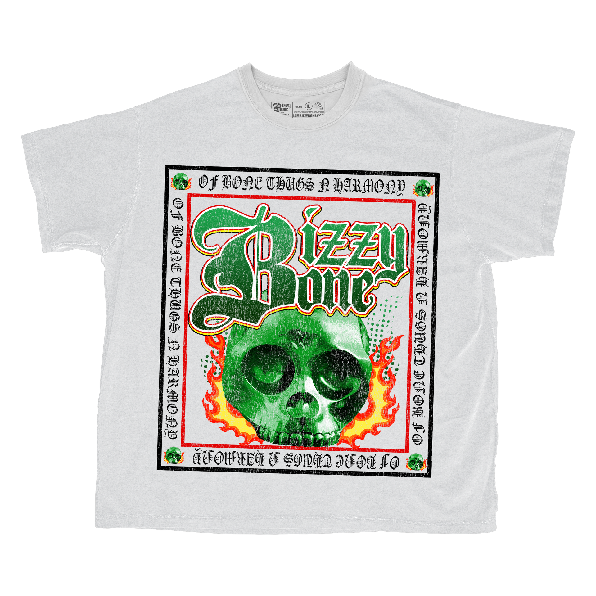 Bizzy Bone Emerald Skull Tee Bizzy Bone Emerald Skull Tee