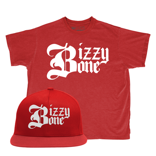 Bizzy Bone Logo Tee with Red Snapback